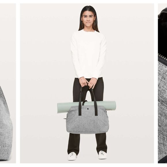 Lululemon Go Getter Bag Heathered Black 26L Gym Tote Laptop Pocket - Picture 9 of 12